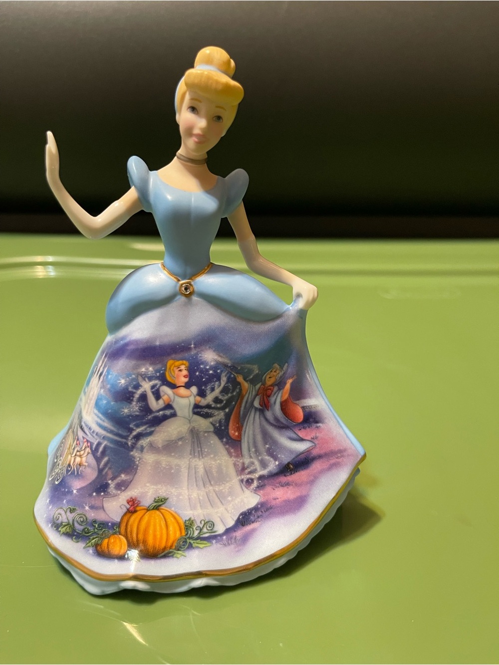 Disney Cinderella Porcelain Figurine in Blue, Cream, Gold